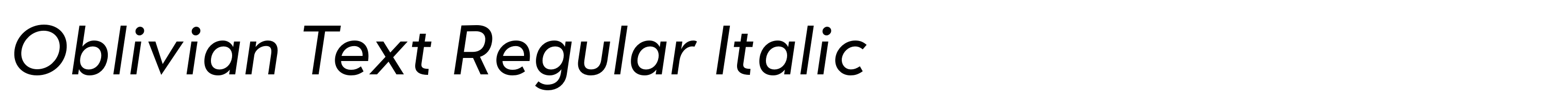 Oblivian Text Regular Italic